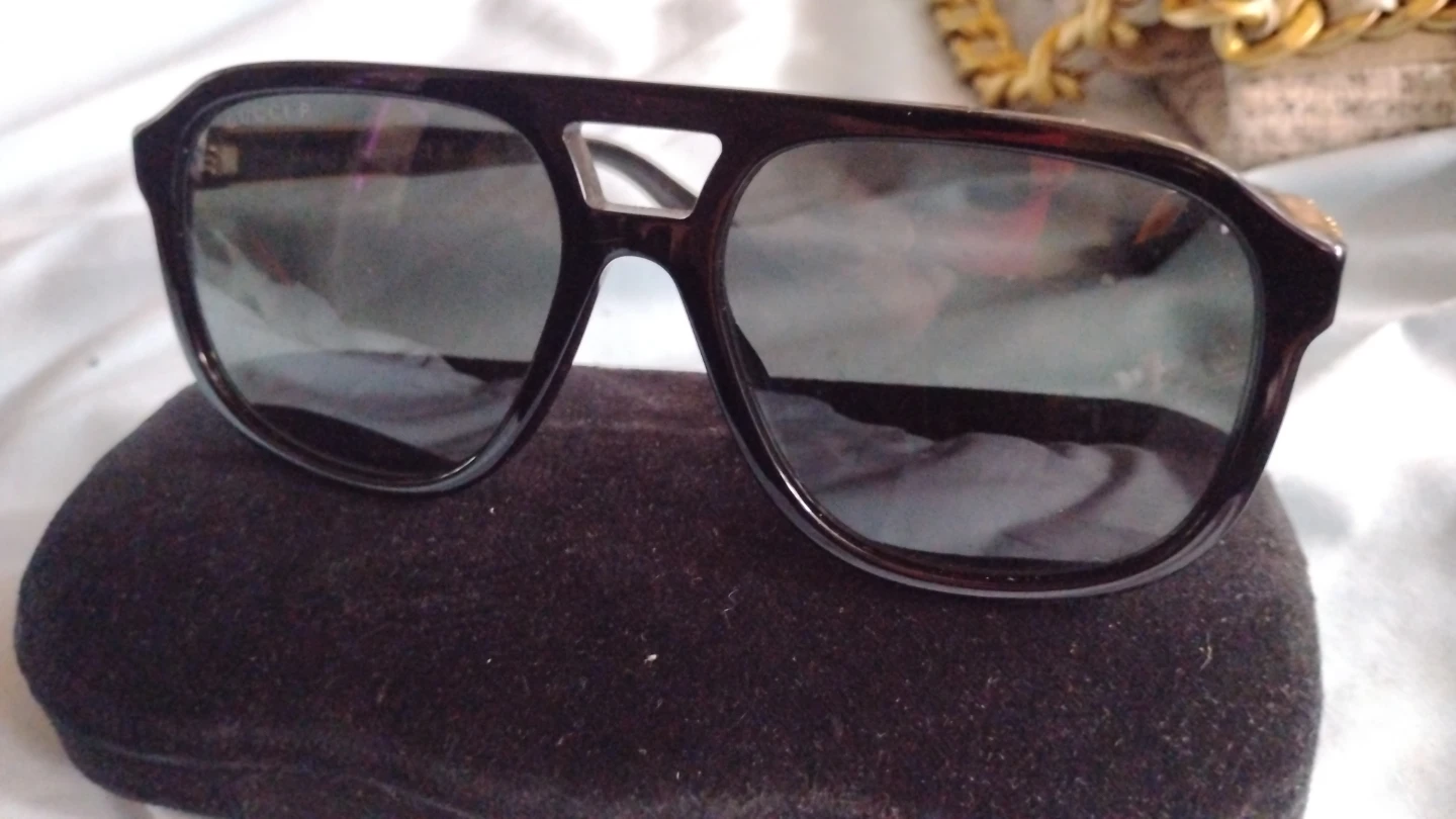 Gucci GG1188S Ovrsize Navigator Sunglasses - Black/Gold - photo 2