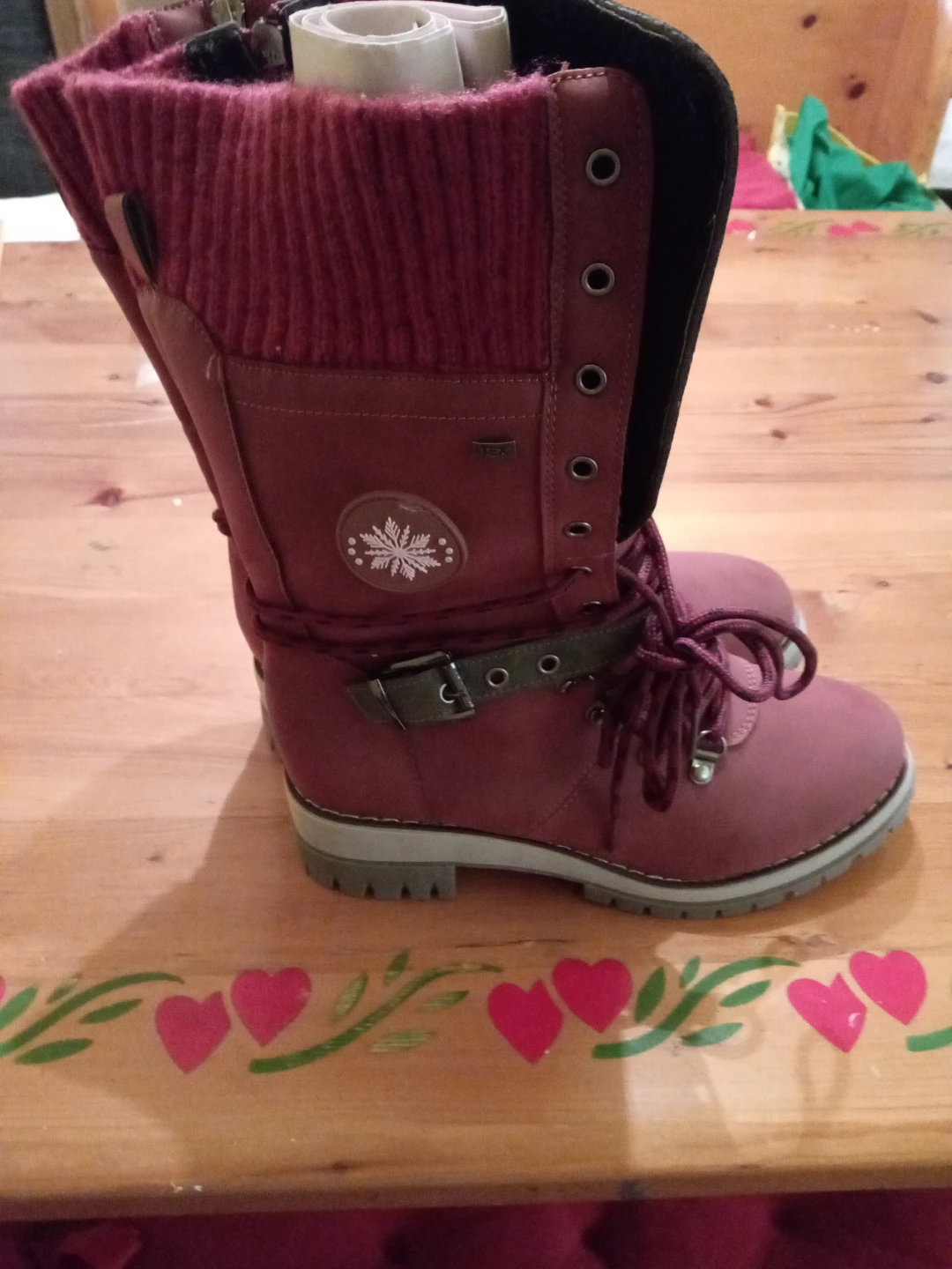 TEX Burgundy winter boots 40