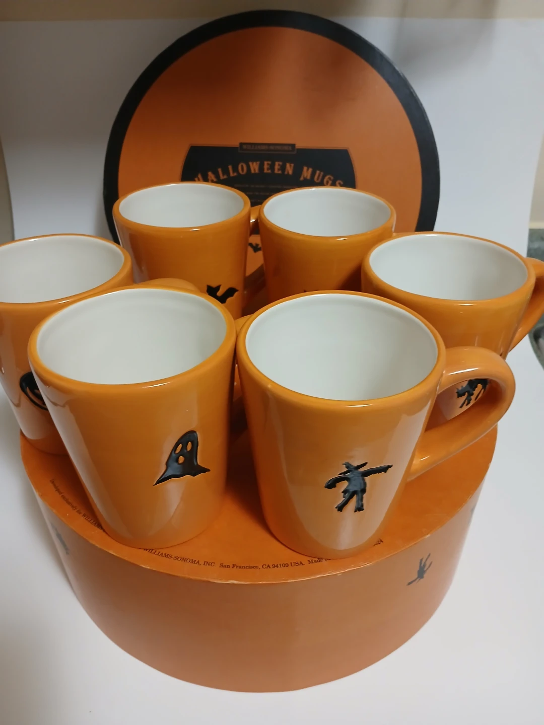 2003 Williams-Sonoma Halloween Mug Set of 6
