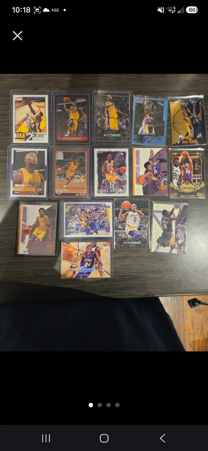 Collection of Kobe Bryant Basketball Cards