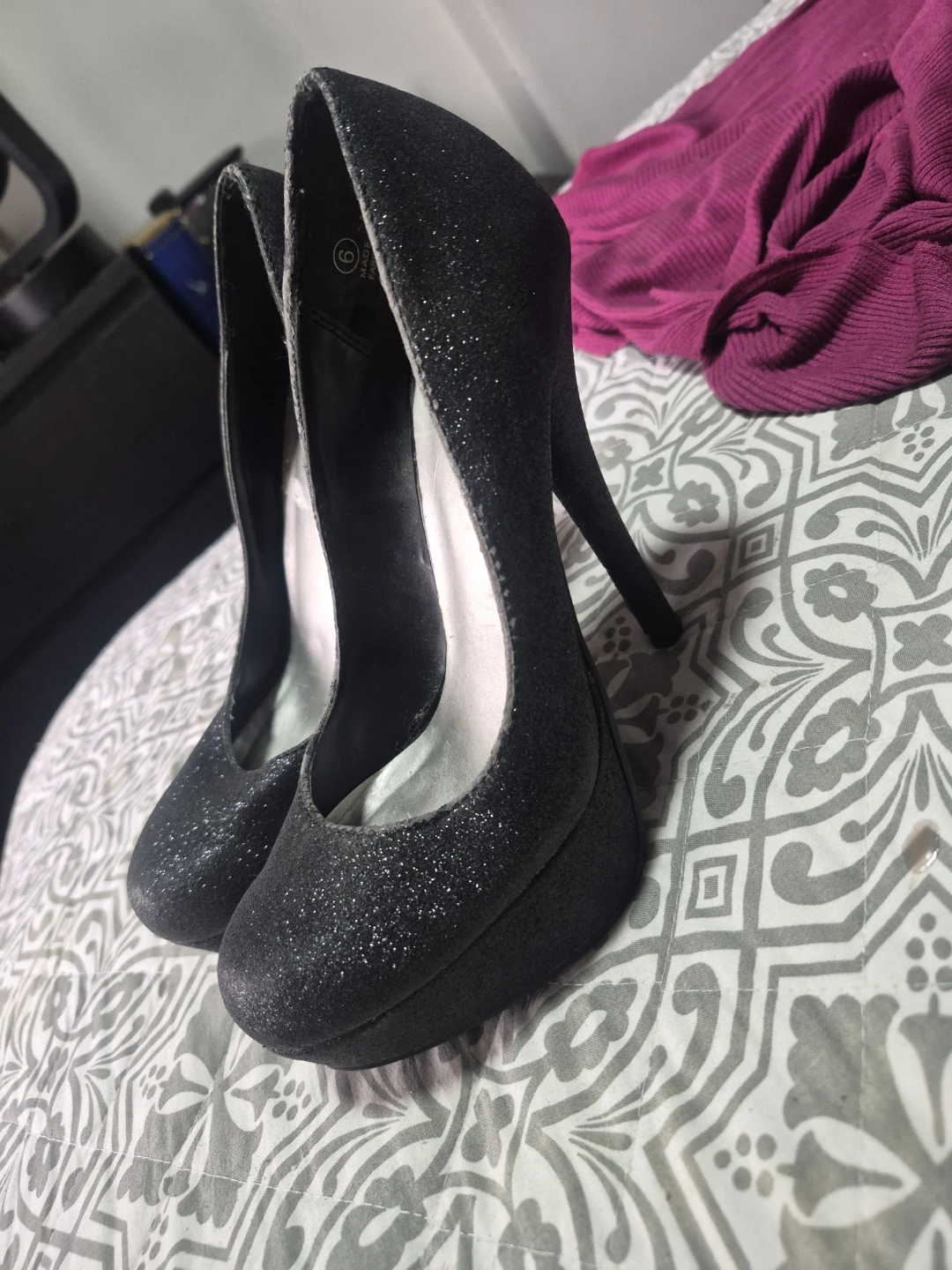 G21 Black Glitter Heels - photo 2