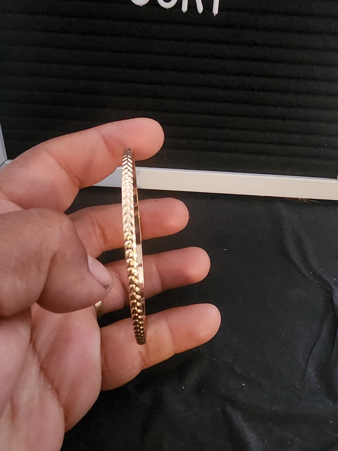 Gold-tone stacking bangle bracelet set - photo 2