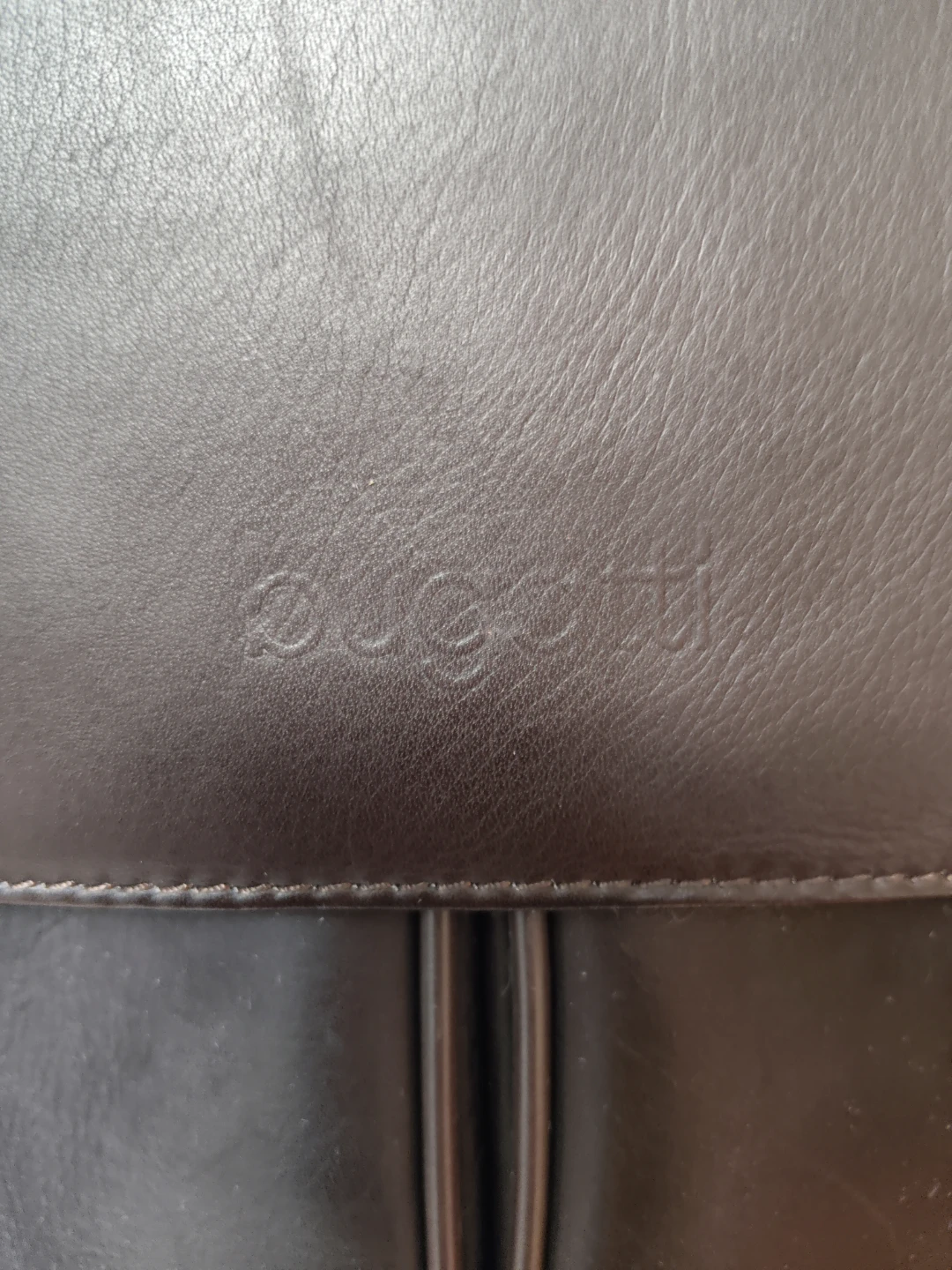 Bugatti dark brown leather briefcase - photo 3
