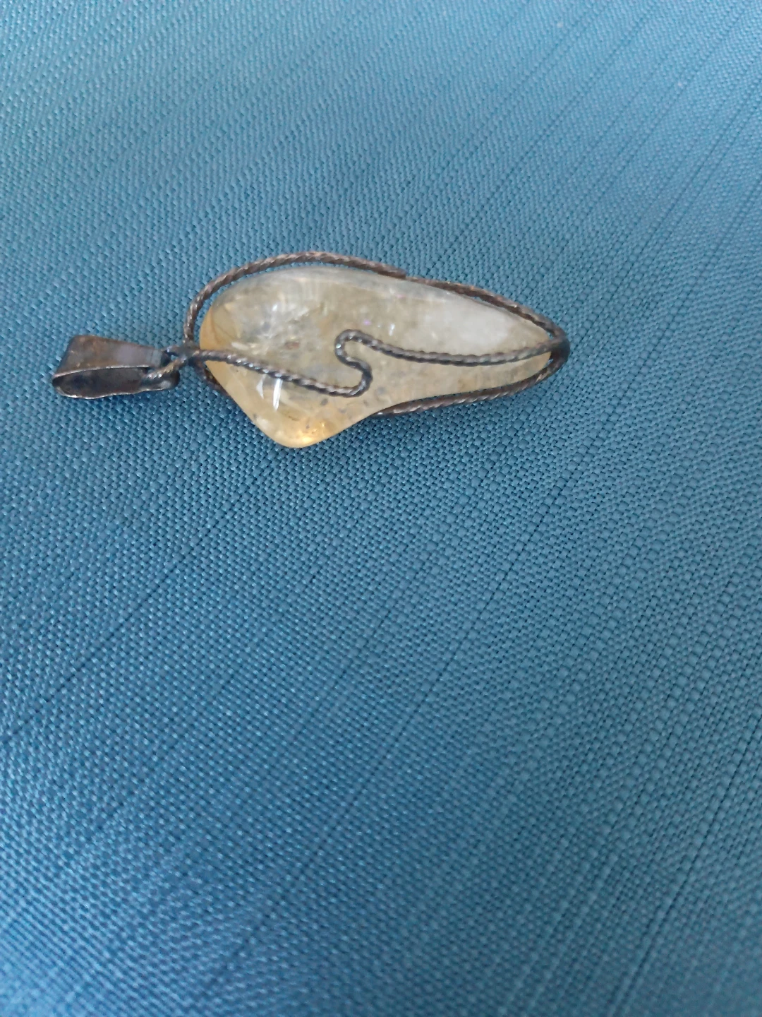 Wire-Wrapped quartz  Crystal Pendant - photo 3