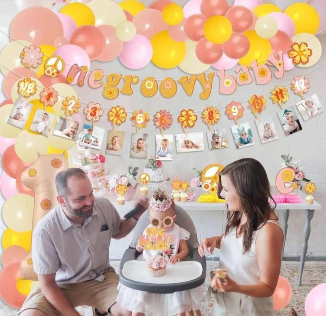 One Groovy Baby Birthday Decoration Set - photo 4