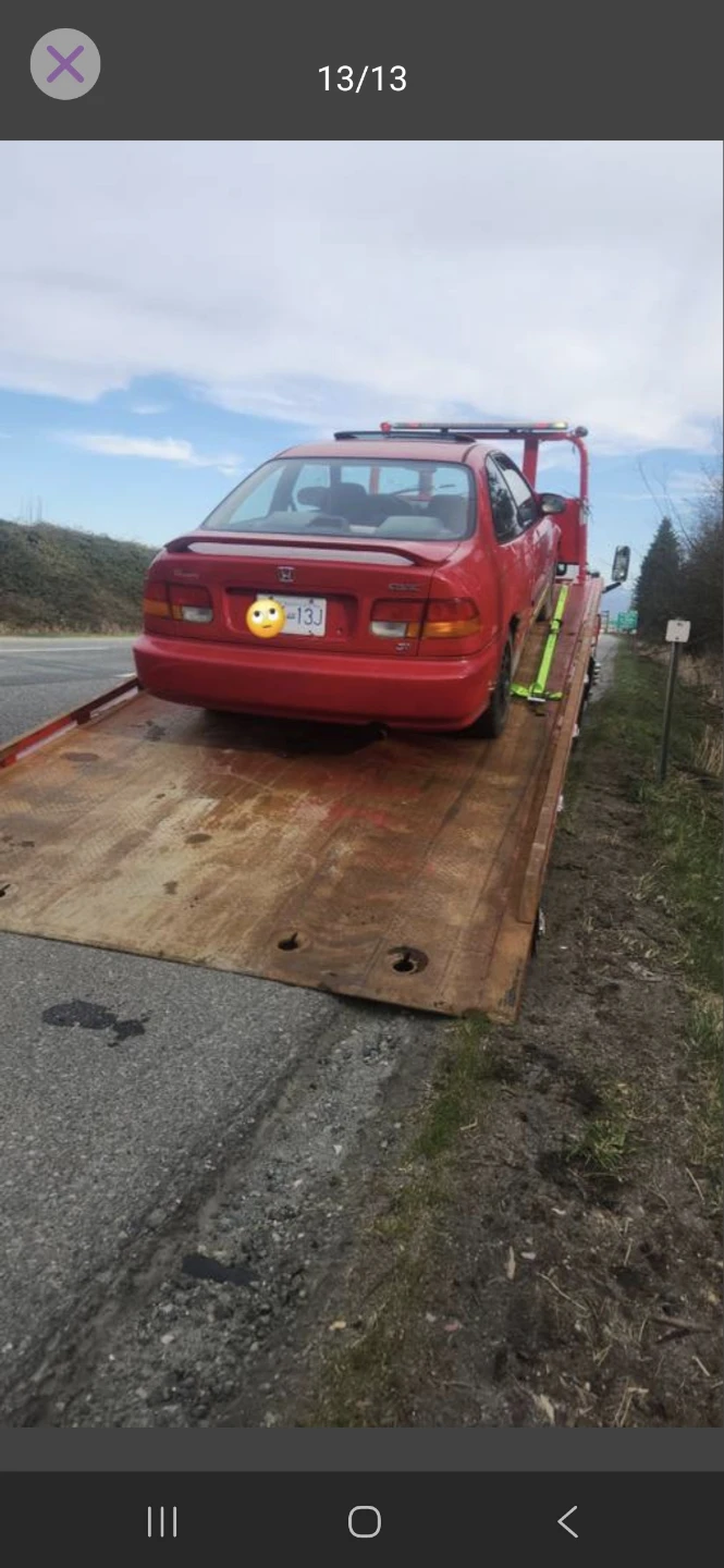 1998 Honda Civic SI not running large dent 1100 or 700$