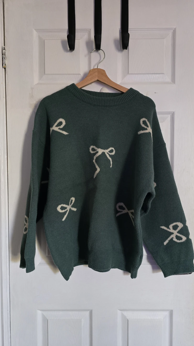 Green Bow Sweater