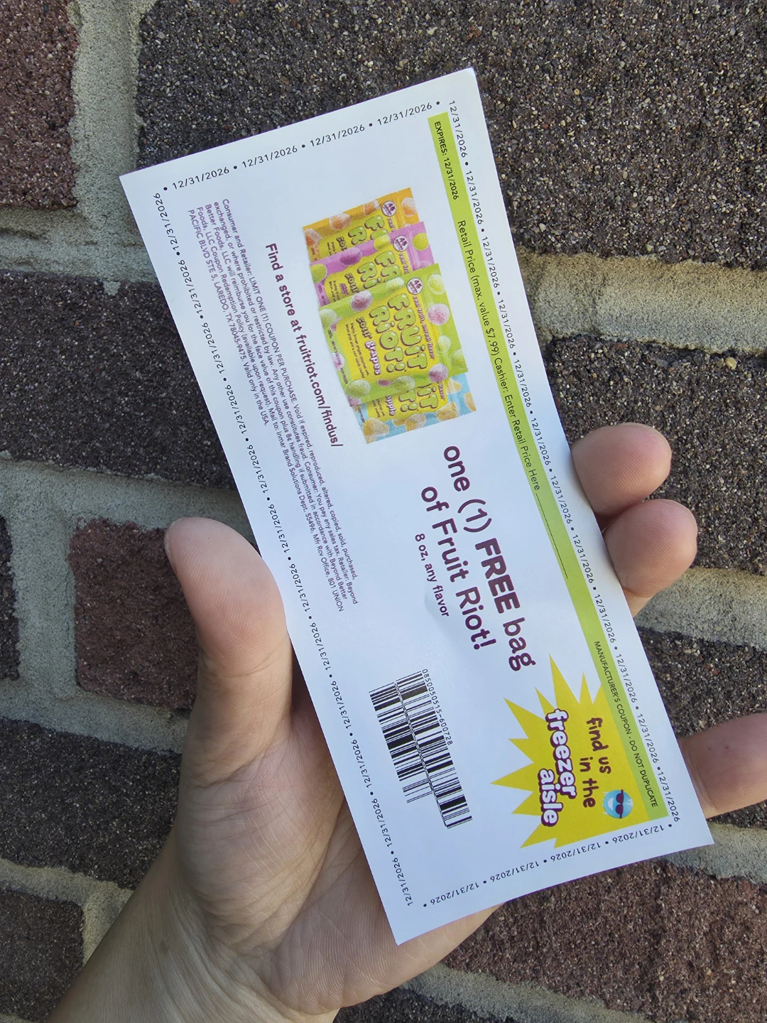 Fruit Riot Free Bag Coupon