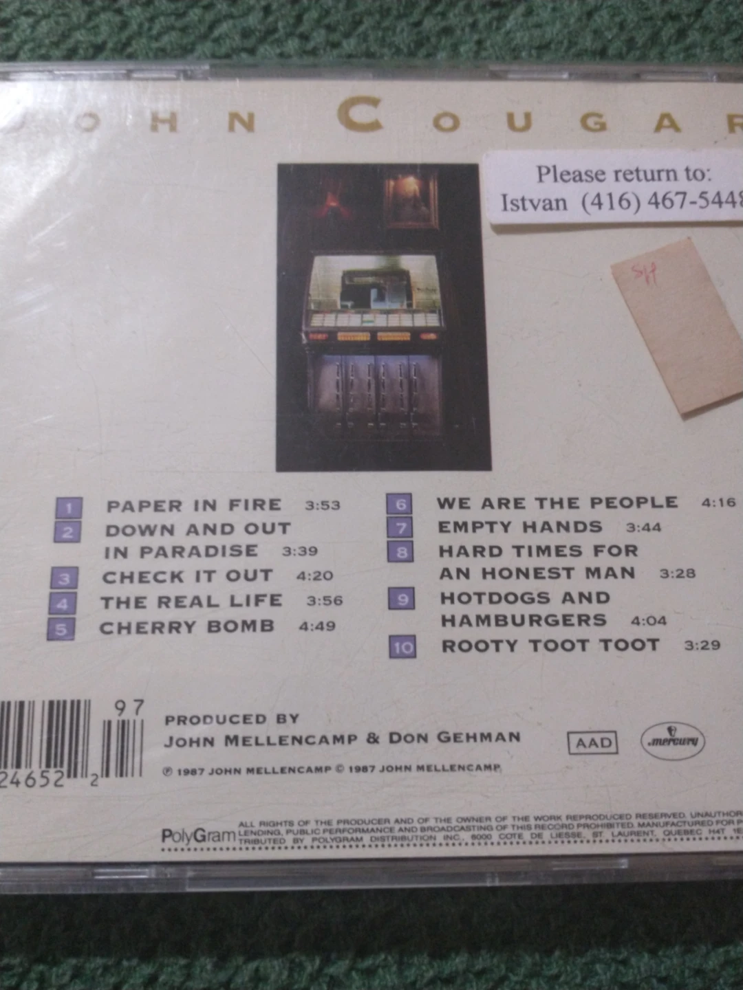 John Cougar Mellencamp - The Lonesome Jubilee CD - photo 3
