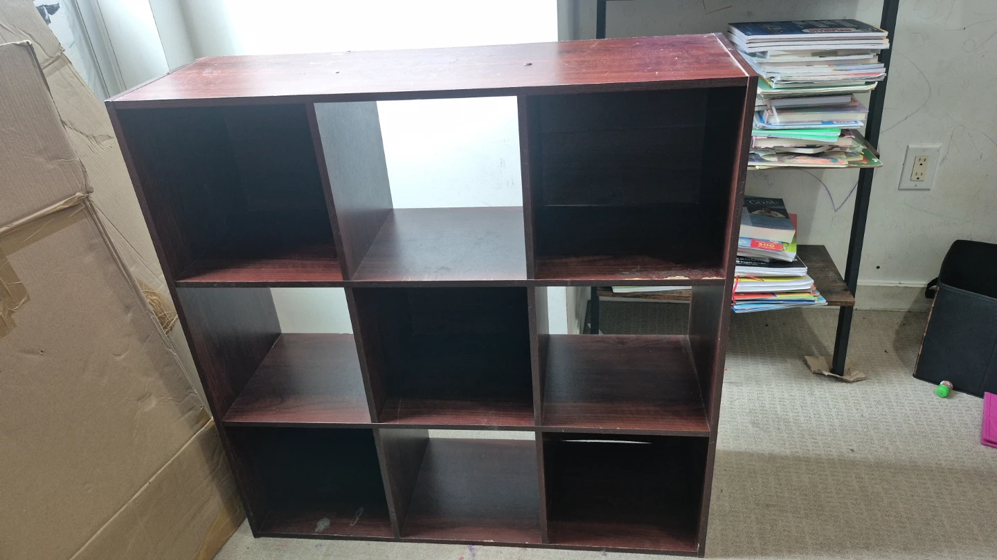 Dark Brown 6-Cube Storage Shelf