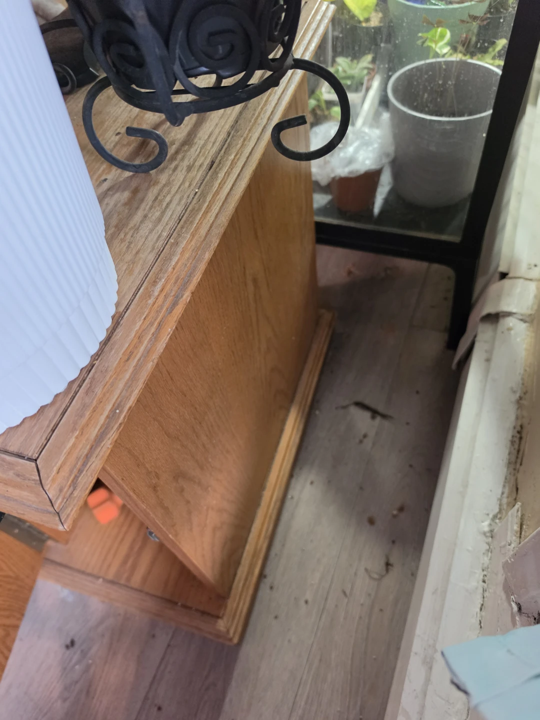 Oak End Table with Storage - photo 4