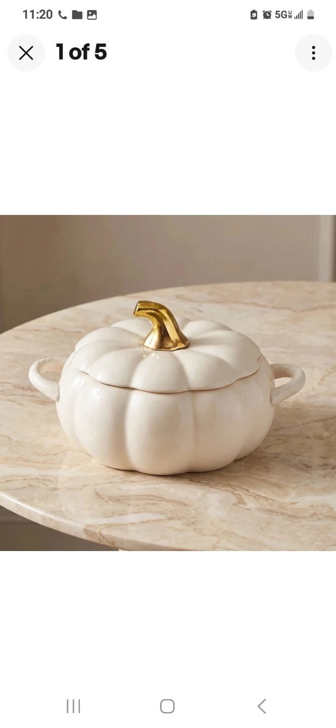 Pfaltzgraff White Pumpkin Casserole Dish - photo 4