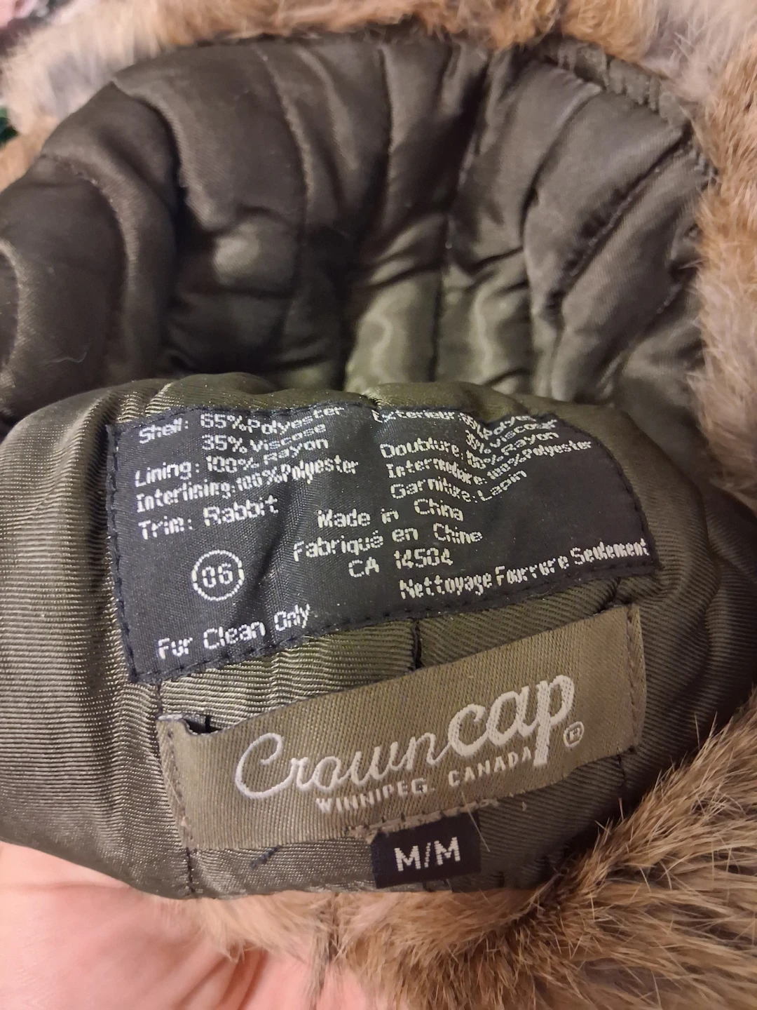 Crown Cap Rabbit Trim Medium Trapper Hat - photo 5