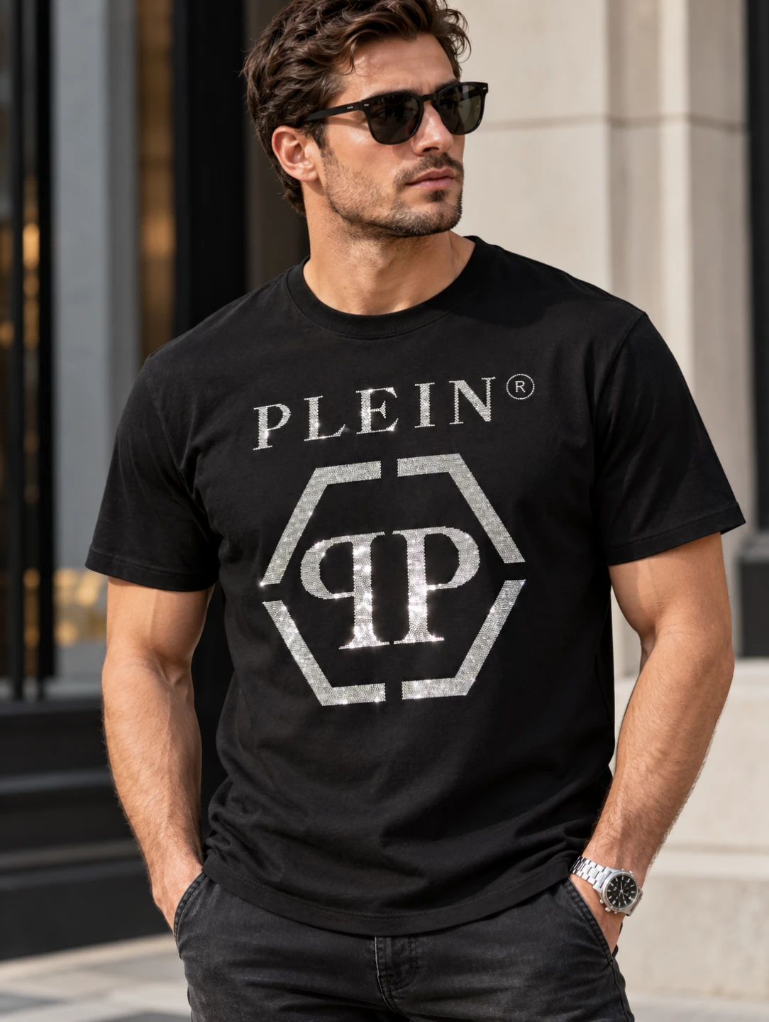 Philipp Plein Black T-Shirt XL