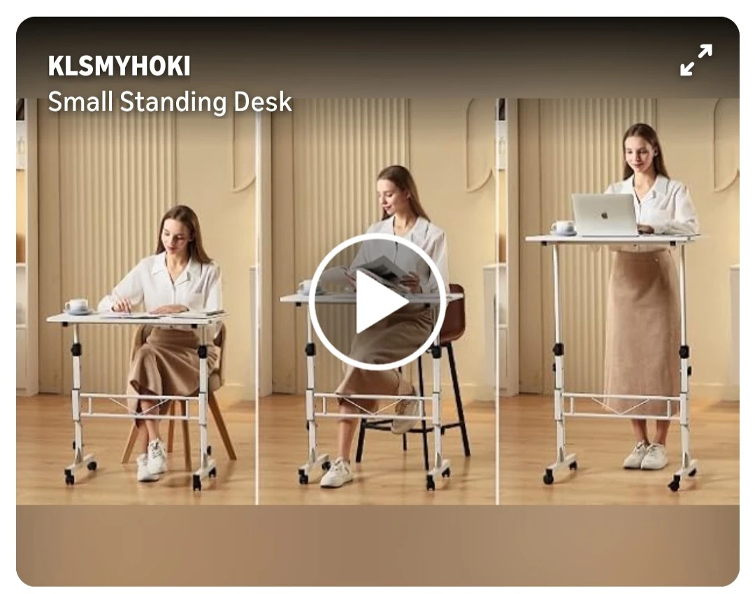 Klsmyhoki Adjustable Rolling Standing Desk - photo 3
