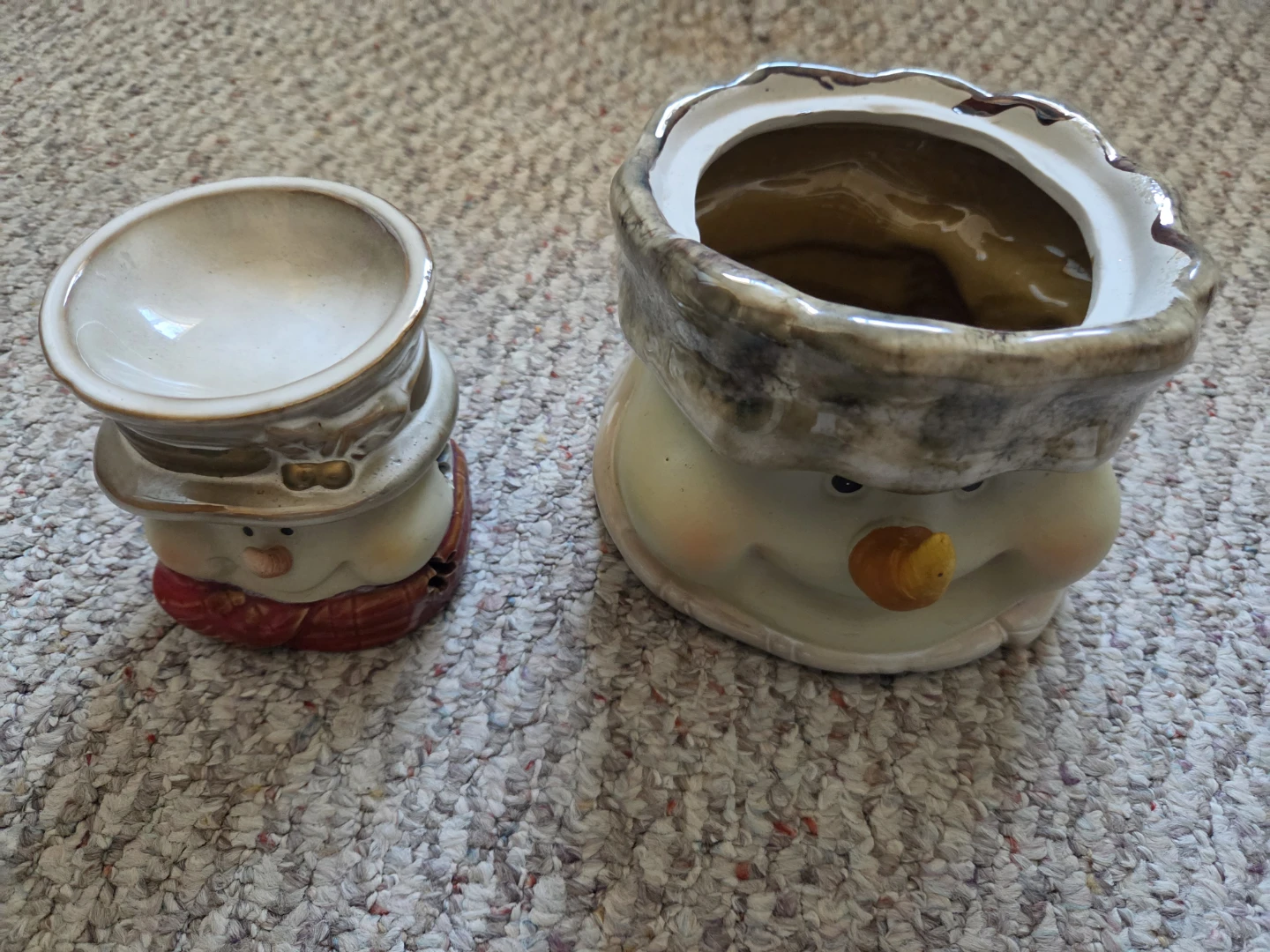 Set of Two Ceramic Snowman Holders - photo 2