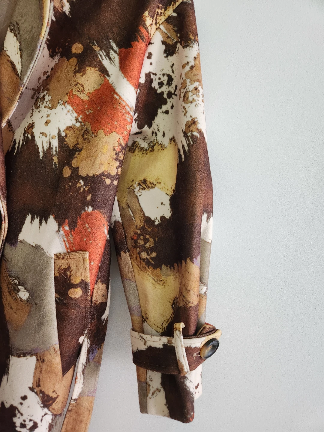 Abstract Print Double-Breasted Coat - photo 5