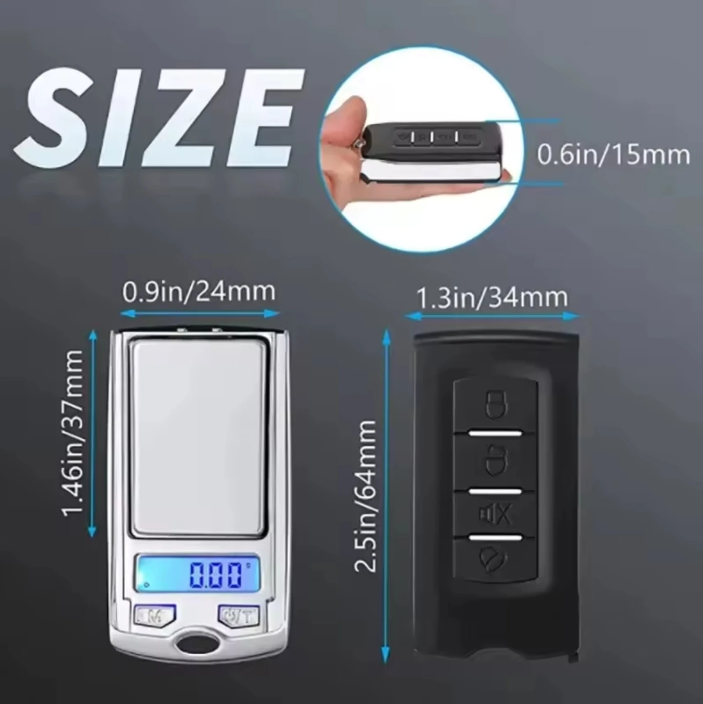 Portable Digital Mini Pocket Scale (Car Key Style)