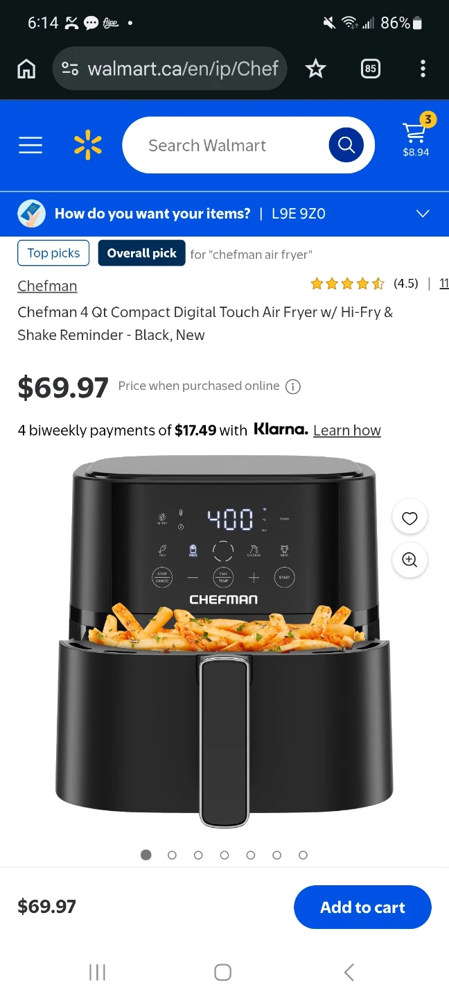 Chefman TurboFry Touch Air Fryer - photo 2
