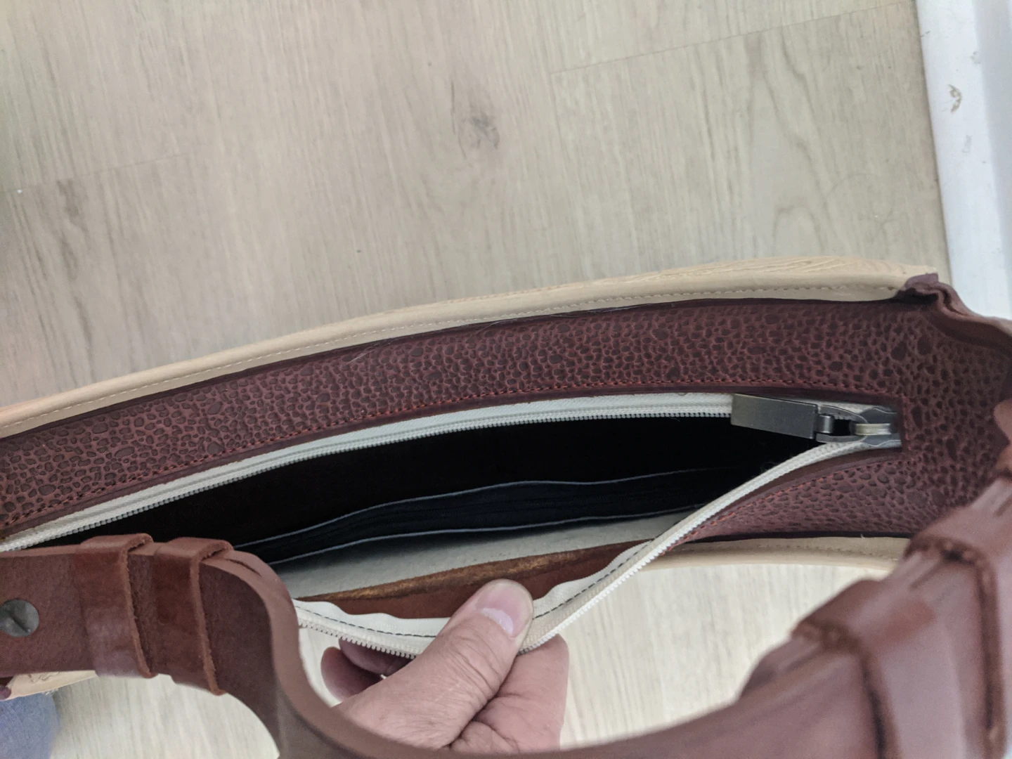 Embossed Crescent Shoulder Bag - photo 5