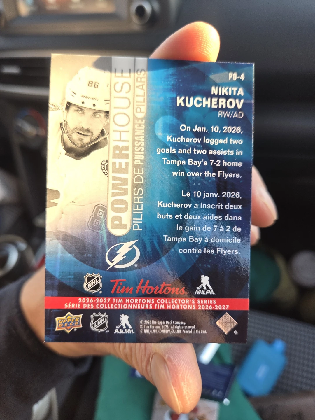 2026-2027 Nikita Kucherov Powerhouse Trading Card - photo 2