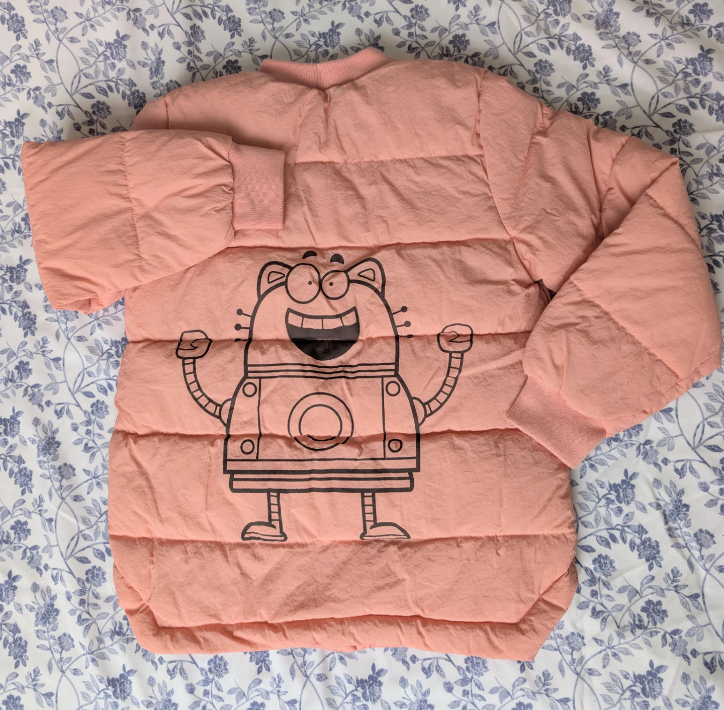Kids Peach-Coloured Quilted Jacket - photo 4