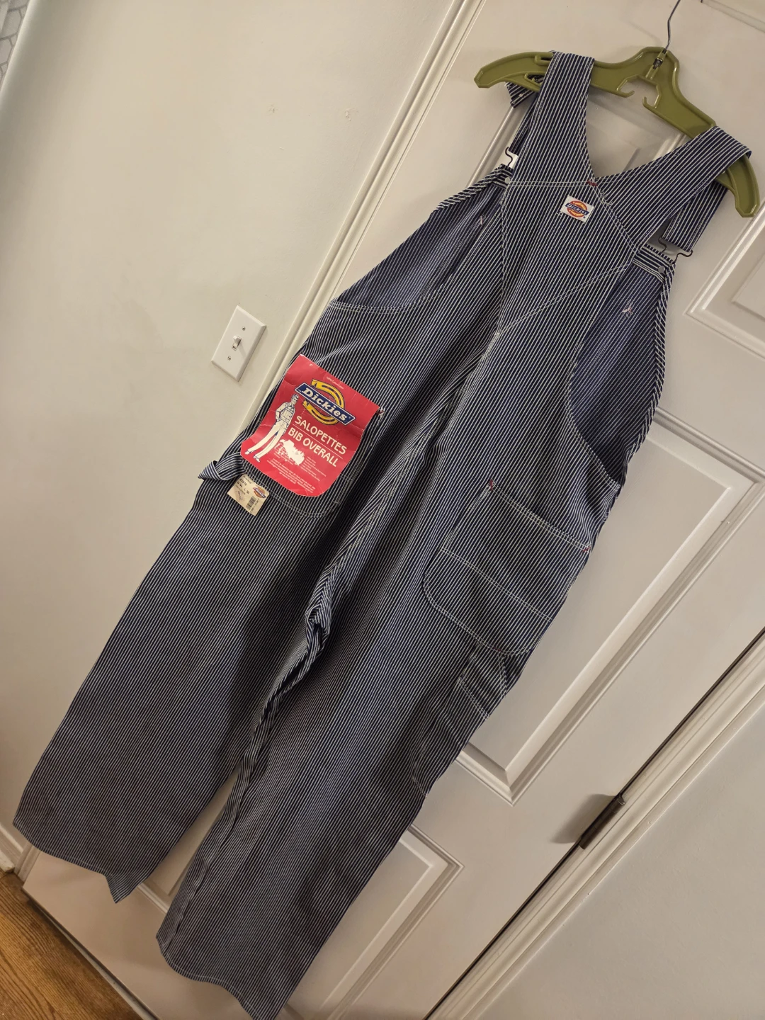 New Dickies Hickory Stripe Bib Overalls 44 x32 - photo 5
