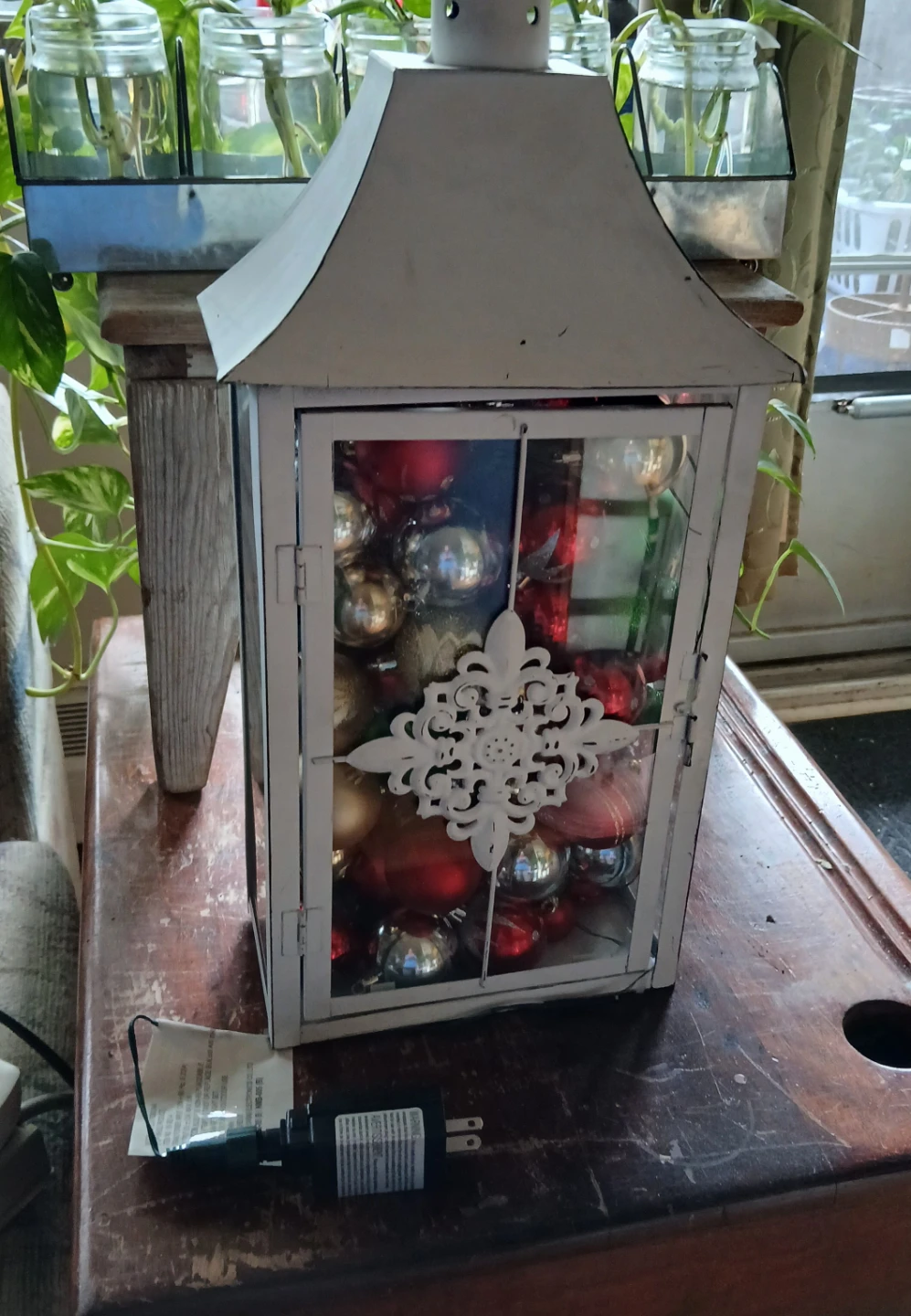 White Holiday Decorative Lantern - photo 3