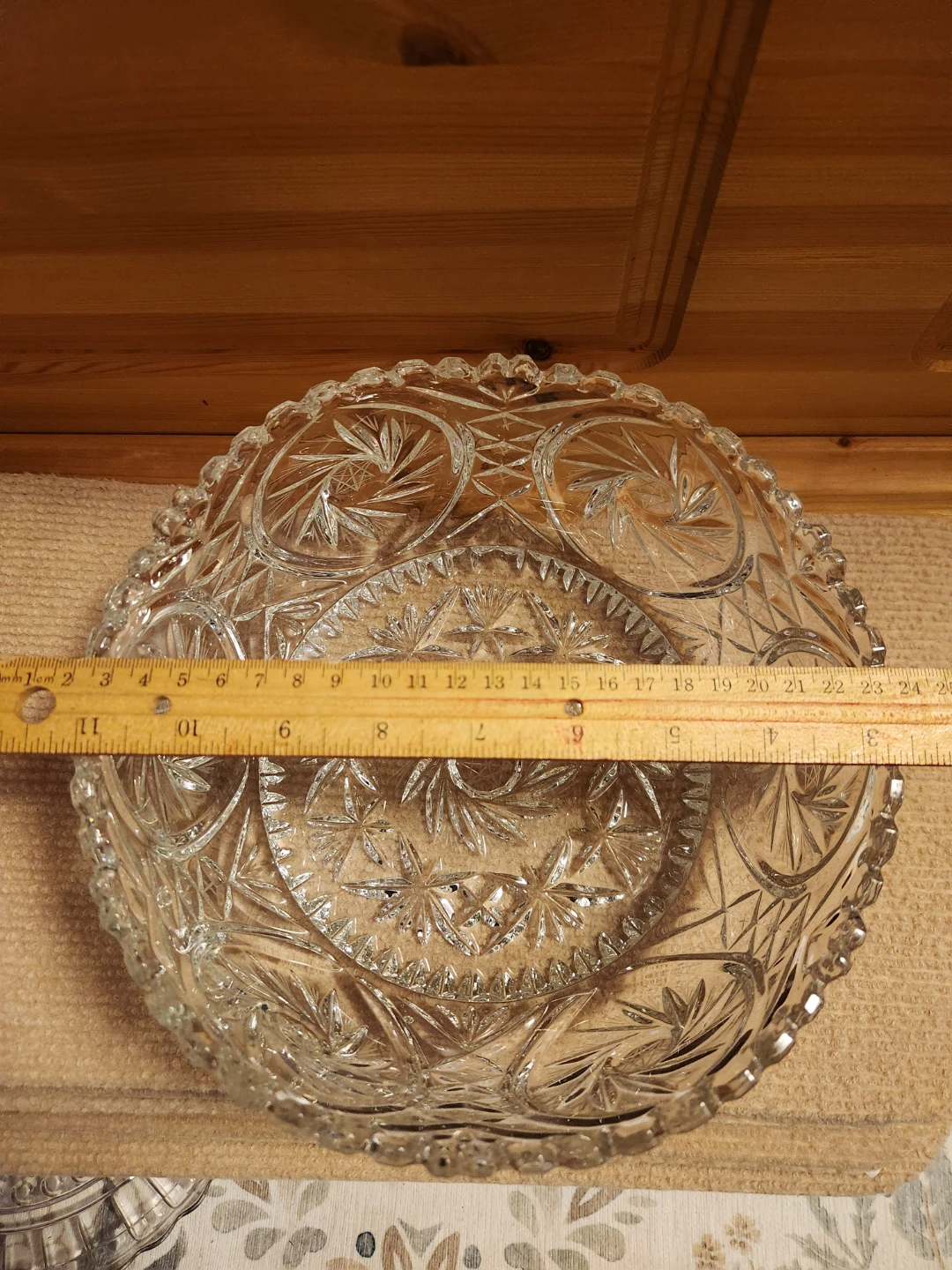 Vintage Crystal Serving Bowl - photo 3