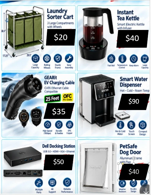 Mix amazon open box items