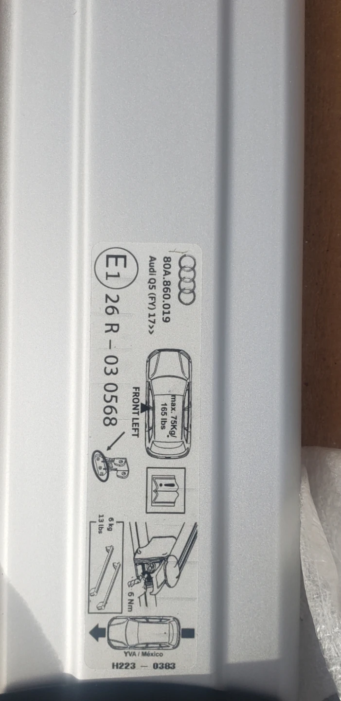 Audi Q5 Roof Rack Bars (2017+) - photo 2