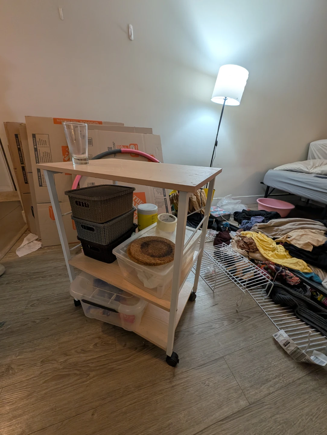 Rolling Kitchen Cart with 3 Shelves