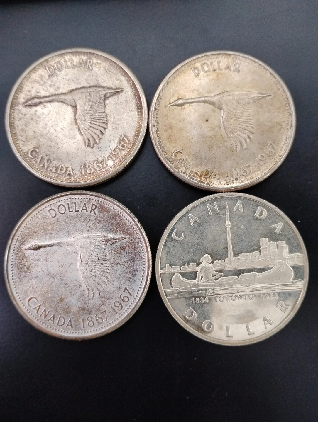 Set of 4 Canadian Commemorative Dollars