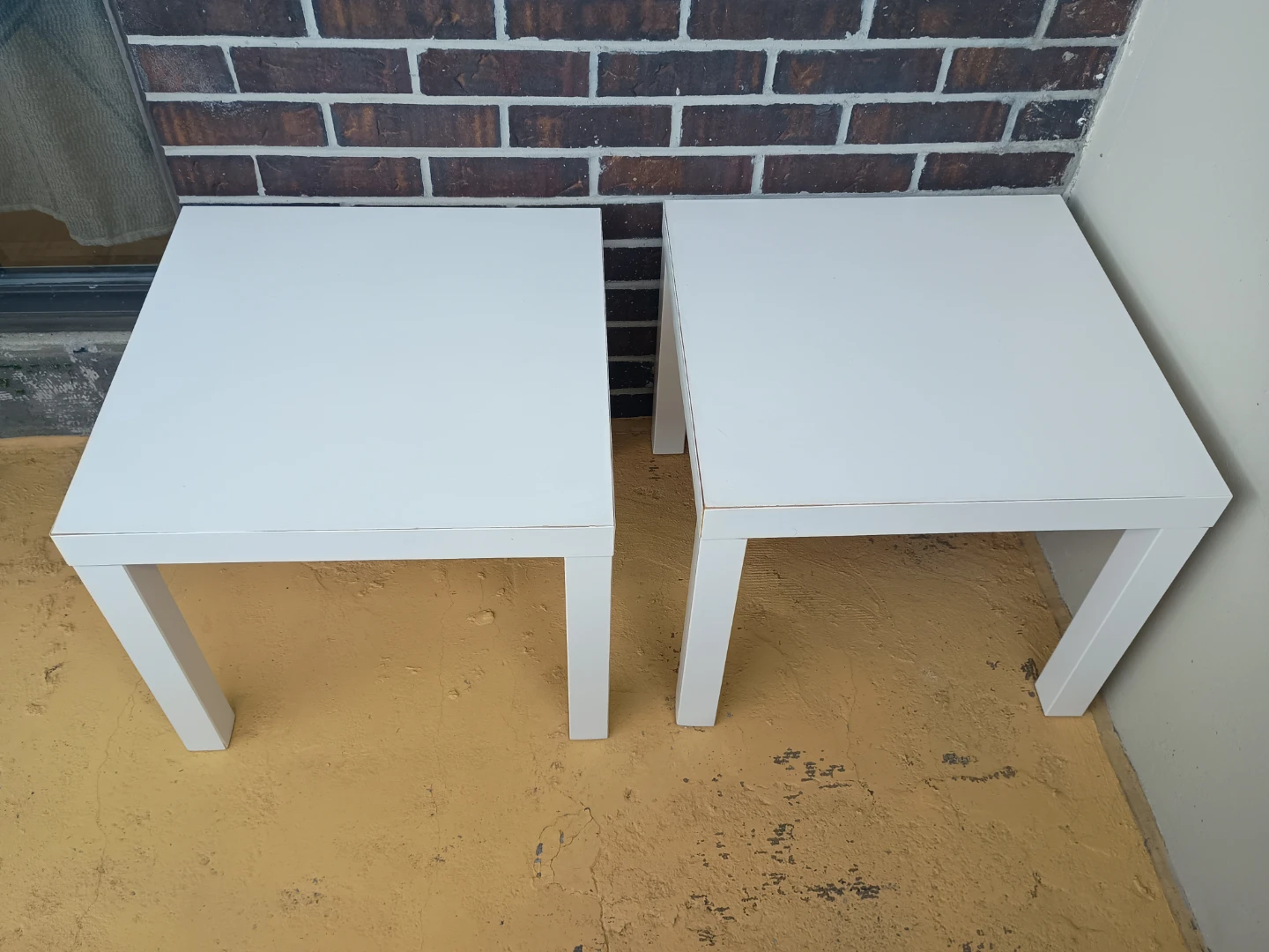 White side tables