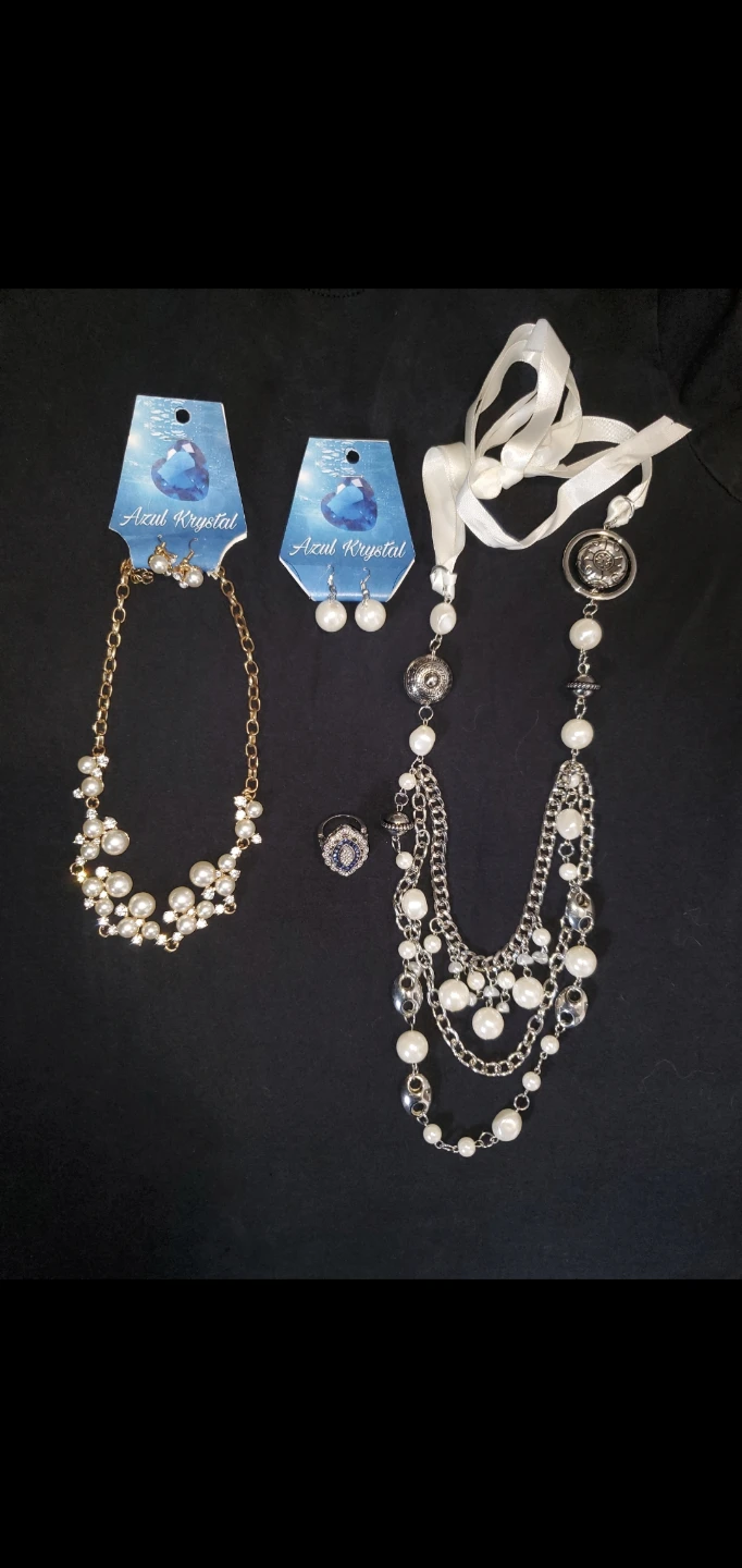 Fashion Jewelry Set with Necklaces, Earrings and Ring
