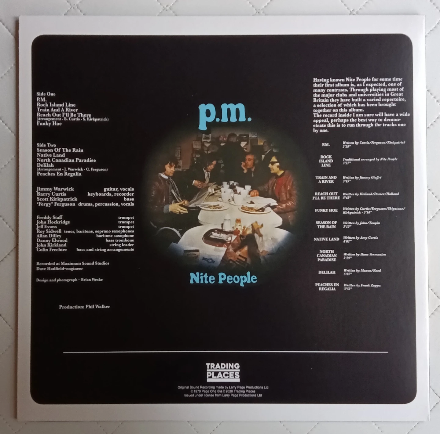Nite People - P.M. Vinyl LP - photo 2