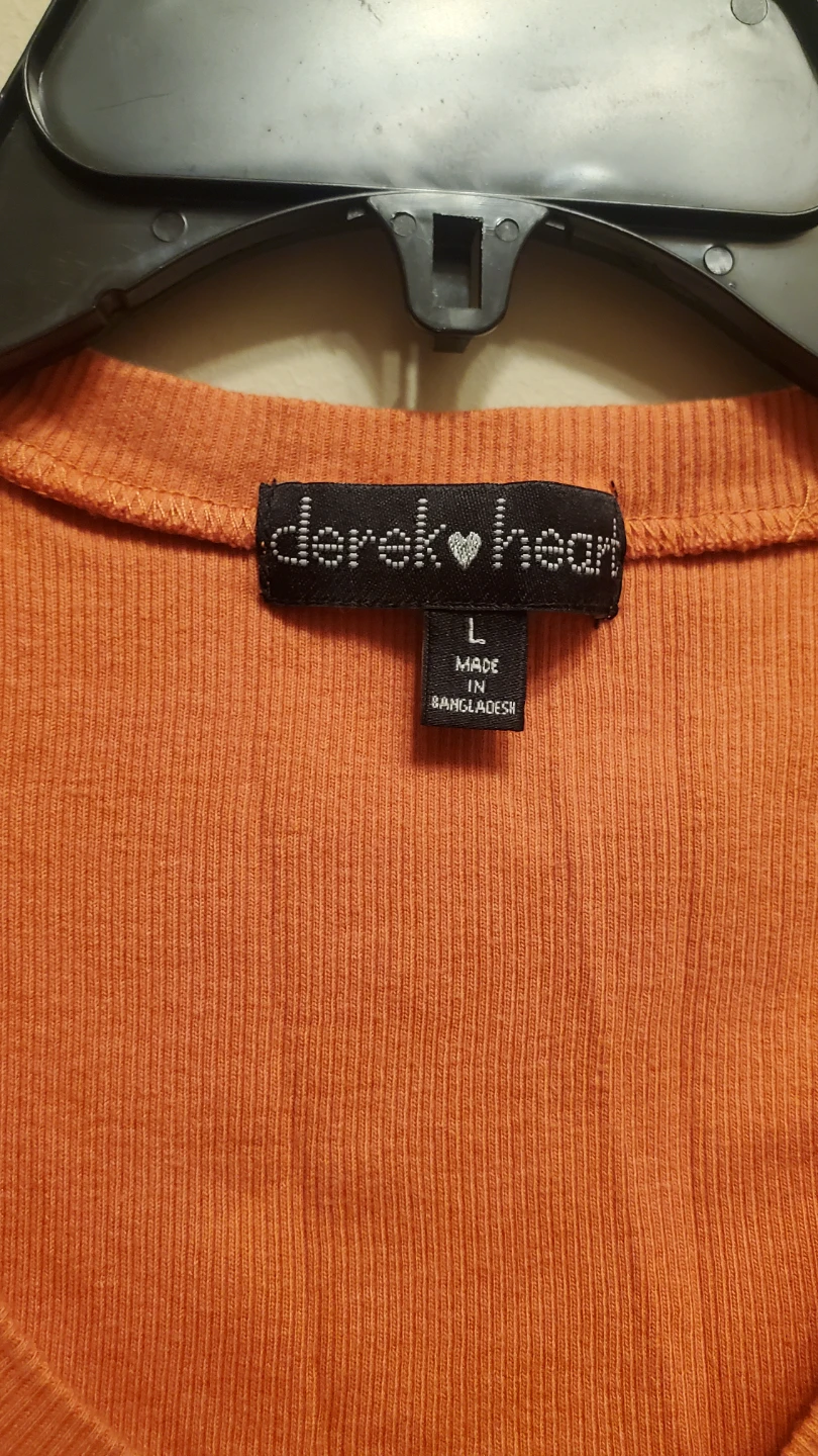Derek Heart Orange Ribbed Cold-Shoulder Dress - photo 2
