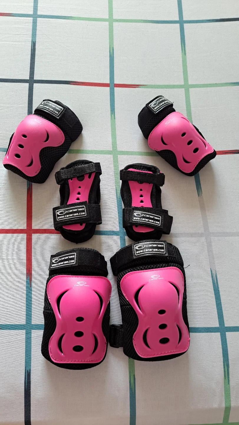 Skating protective gear set - Pink/Black- for kids 4-7
