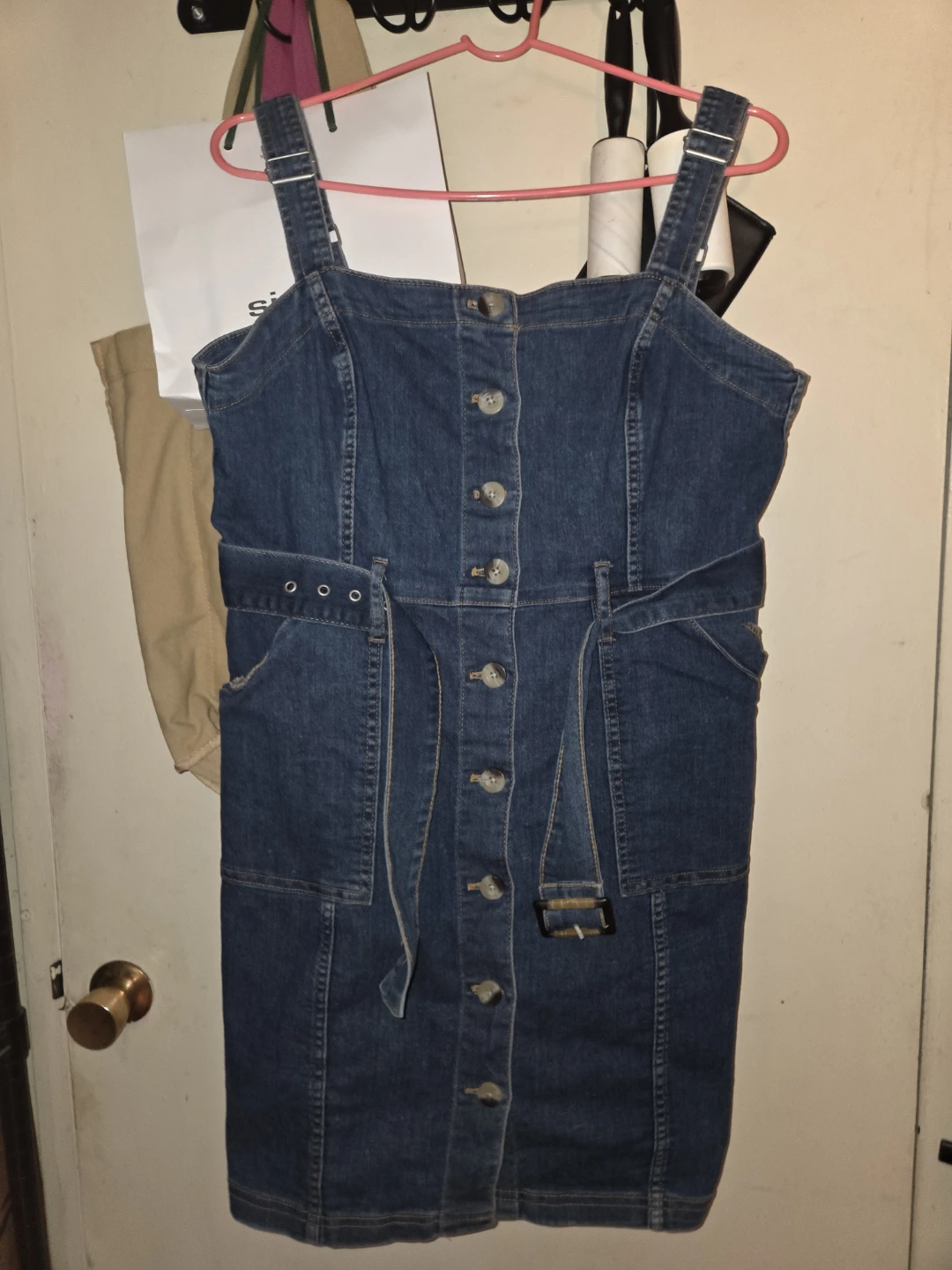 Divided By H&M Strap Denim Dress in a Ladies L