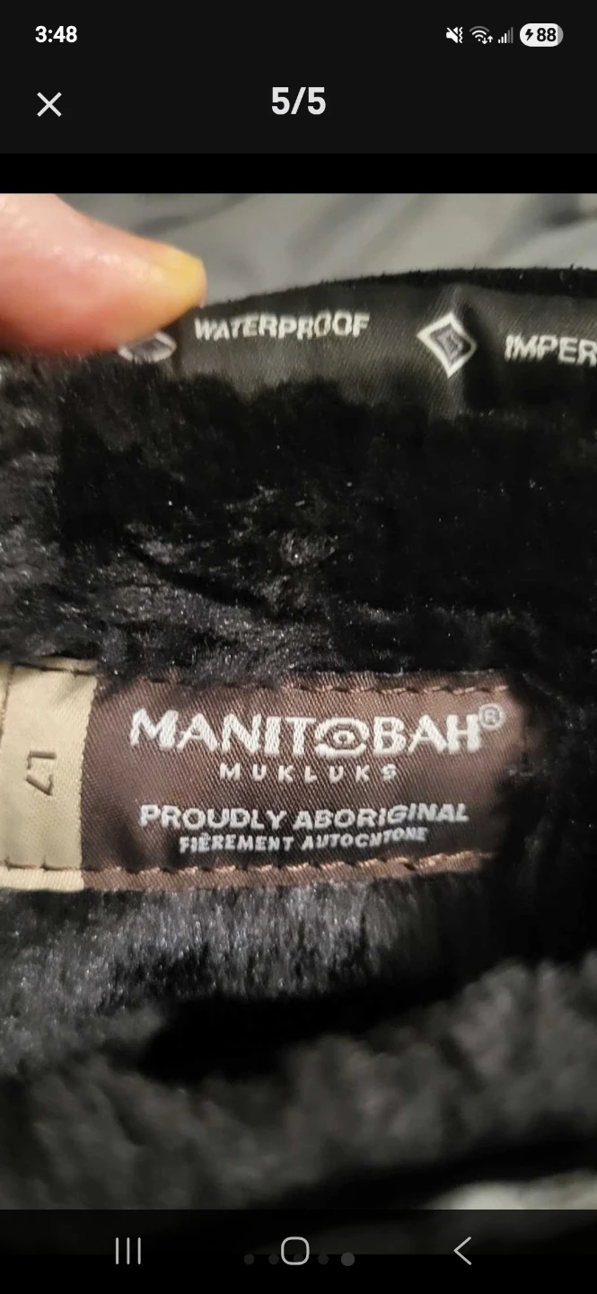 Manitobah Mukluks Waterproof Boots - Black Size 7 - photo 2
