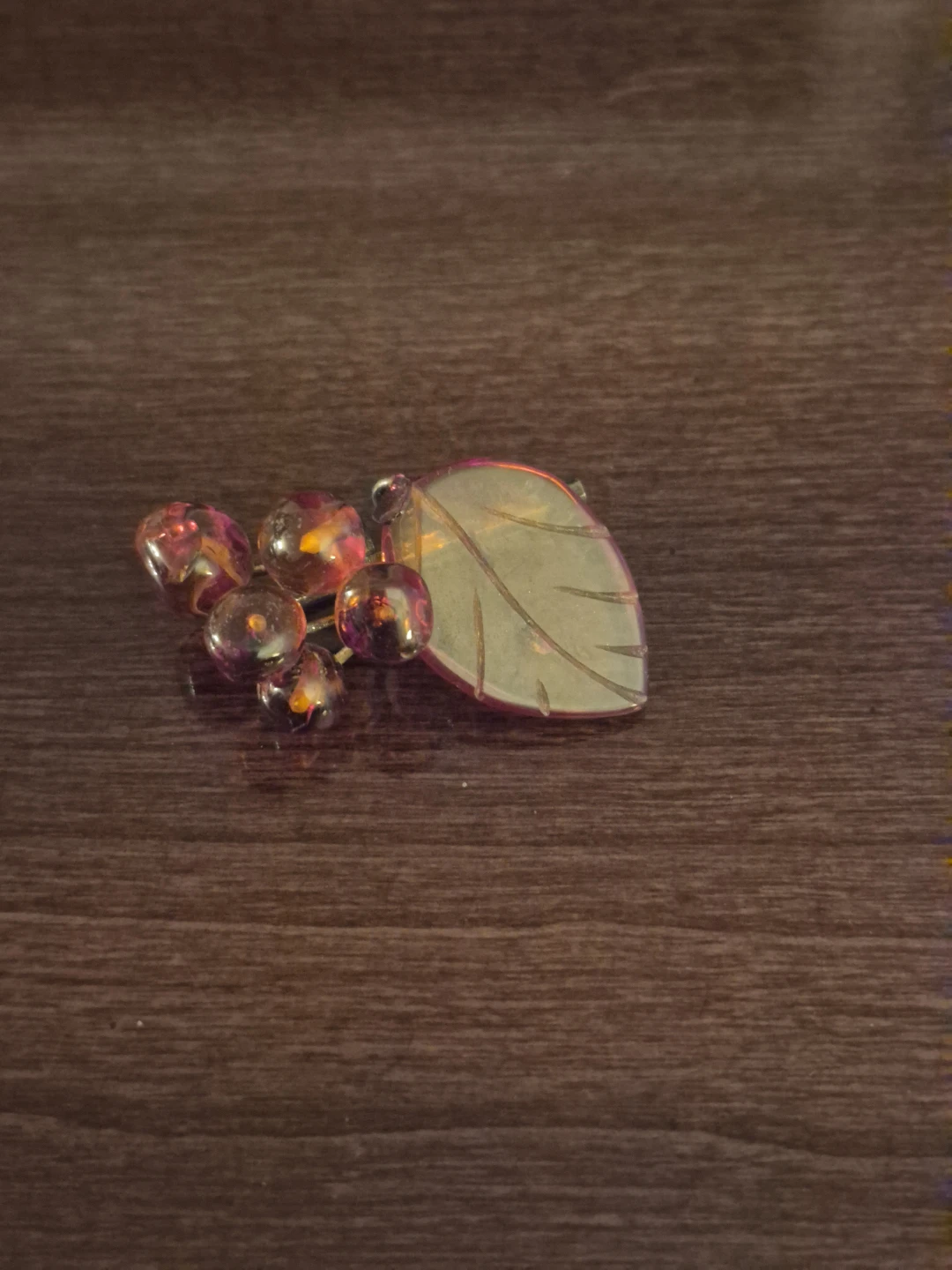 Vintage Grape and Leaf Pin