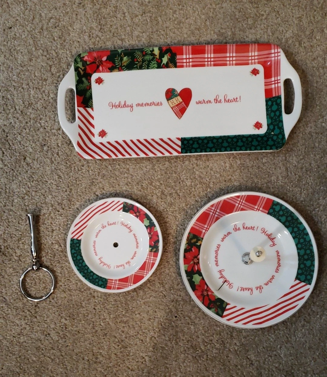 Holly Hobbie Platter and Dessert Stand Set.