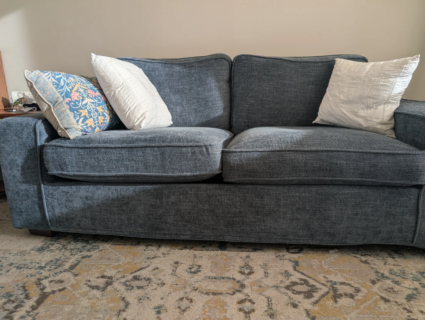 Blue Two-Seater Sofa - photo 2
