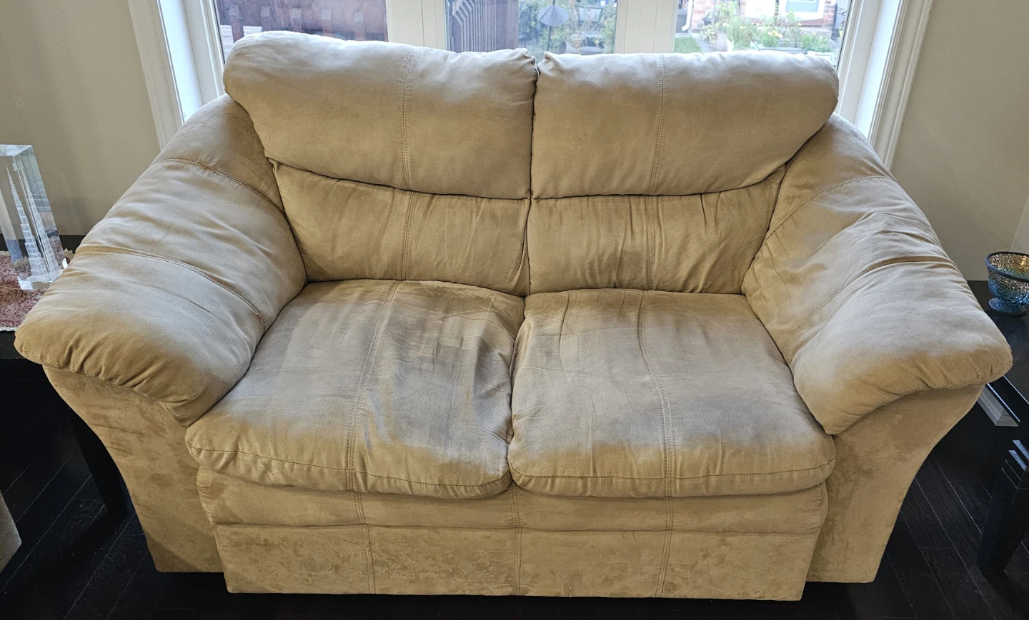 Beige Reclining Sofa and Loveseat Set - photo 3