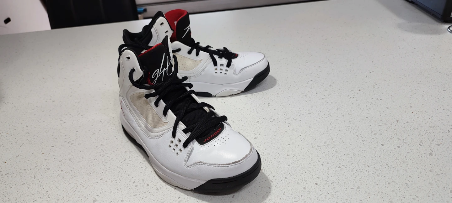 Air Jordan Sneakers – White / Black / Red