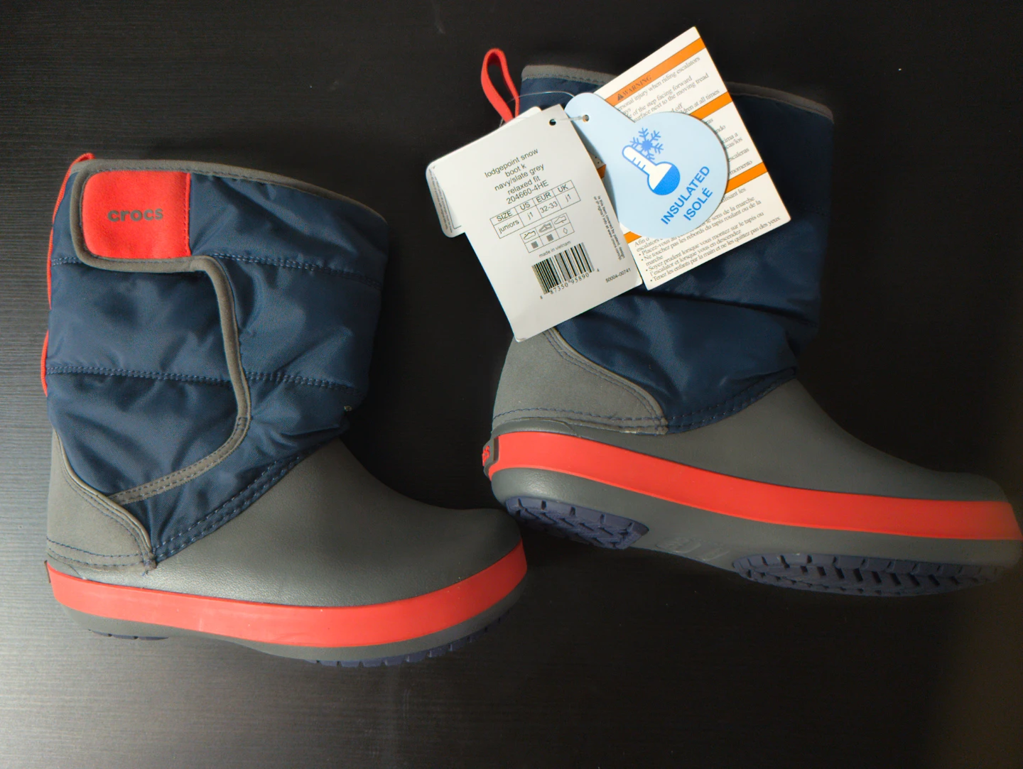 BNWT Crocs LodgePoint Snow Boots Junior J1