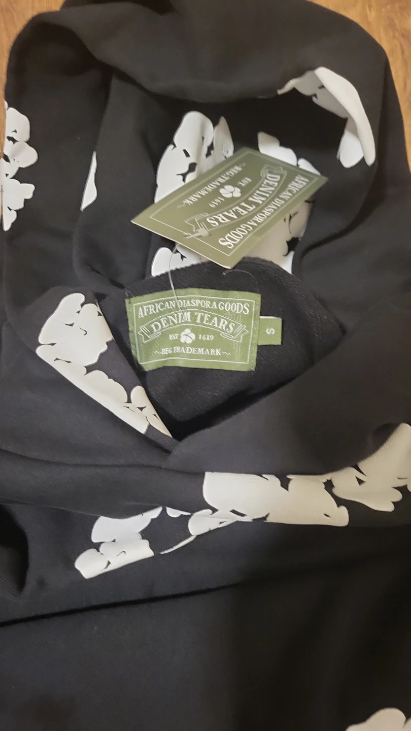 Denim Tears Cotton Wreath Hoodie Black