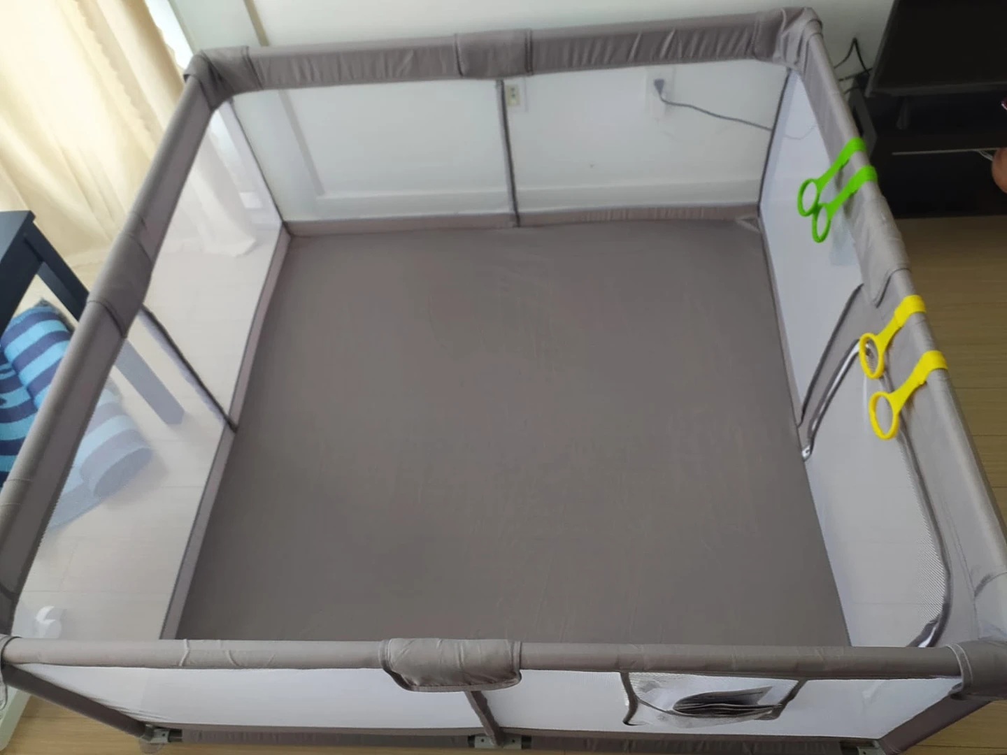 Baby Playpen Grey with mat