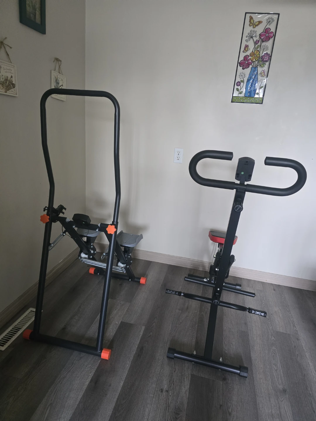 Two piece exercise equipment set