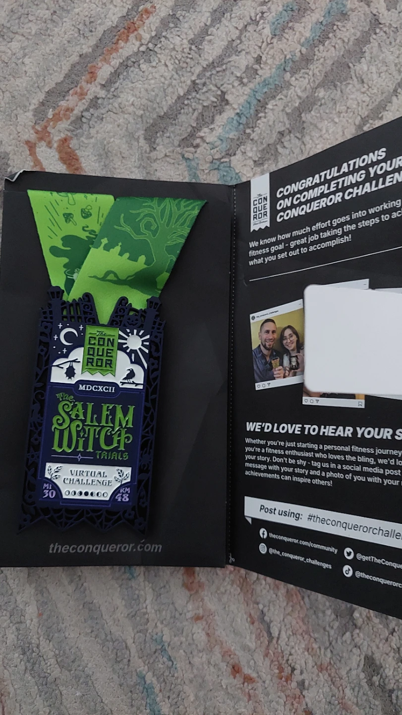 The Conqueror Salem Witch Trials Virtual Challenge Medal - photo 2